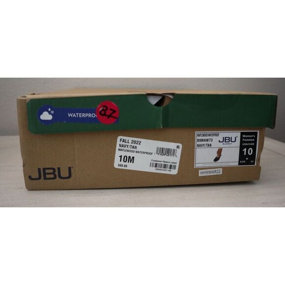 JBU x Jambu B9MAW73 Women 10M Navy/Tan Maplewood WP Vegan Leather Duck Boots - Picture 13 of 13